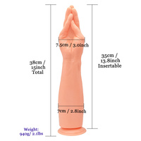 Consolador Unisex de Alta Calidad en Forma de Mano Masajeador de Trasero Consolador Grande Enorme Plug Anal Brazo Fisting Consolador de Mano