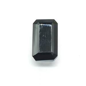 Ágata negra 12x7mm Piedra suelta facetada negra para la fabricación de joyas - Product Image 1