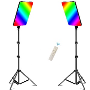 24 pulgadas RGB colorido LED Control remoto Panel de relleno luz estudio Video en línea transmisión en vivo grabación teléfono Cámara foto lámpara - Product Image 4