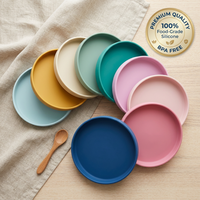 Vente directe d'usine, vaisselle jetable écologique pour enfants en bas âge, assiette en silicone de qualité alimentaire 100%