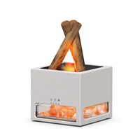 Nouvel humidificateur d'air ultrasonique style feu de camp, flamme colorée, faible bruit, brume fine, contrôle de la minuterie, diffuseur d'arômes pour la maison et la chambre