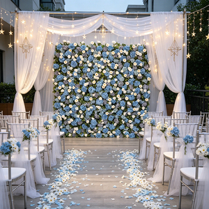 DKB Wholesale <b>Artificial</b> Rose Flower Wall Background Dake Flower for Outdoor Valentine's Day Wedding Decoration - Product Image 1