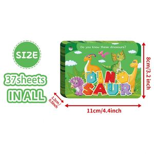 Juguetes de Actividades para Niños, Regalos de Dinosaurios, Animales, Colores, Formas, Tarjetas Cognitivas, Materiales Didácticos, Tarjetas Educativas - Product Image 6
