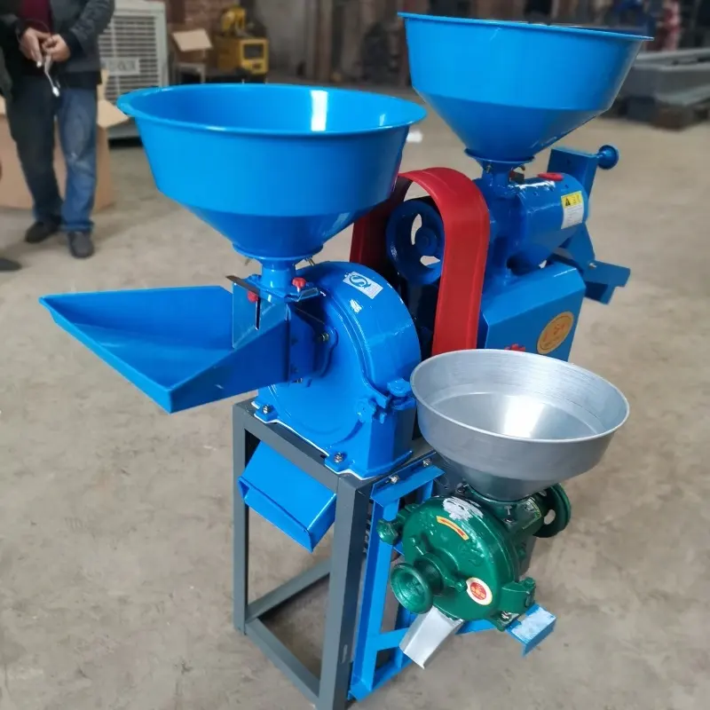 Hot Sale mini rice milling machine combined with rice bran grinder basmati machine Chinese rice mill new design