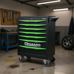 Fasano Tools 122V Chrome Vanadium Steel <b>Rolling</b> Tool Cabinet with 413-Piece Mechanic <b>Kit</b> 3-Year Warranty for Auto Repair - Product Image 2