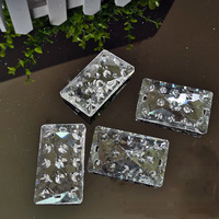 Vente d'usine 30*50 Perles en cristal blanches en forme de goutte de pluie, formes géométriques, longues bandes, accessoires pour lampes, pendentifs, perles en vrac