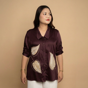 เสื้อเชิ้ตผ้าคอตตอนผสมสำหรับผู้หญิง ดีไซน์สวยหรู เหมาะสำหรับใส่ทำงาน เรียน และใส่ในชีวิตประจำวัน ซื้อโดยตรงจากผู้ผลิต - Product Image 1