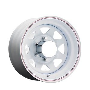 Jantes de <span class=keywords><strong>remorque</strong></span> en acier blanc, roues à 8 rayons, <span class=keywords><strong>4x100</strong></span> 14 pouces, jantes de <span class=keywords><strong>remorque</strong></span> - Product Image 3