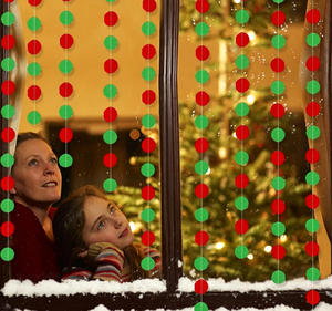 Guirnalda Irregular con Letras 'I Know Him' de Papá Noel con Brillantina Roja y Verde, Decoración Navideña Inspirada en la Película 'El Elfo', Pre-ensartada - Product Image 5
