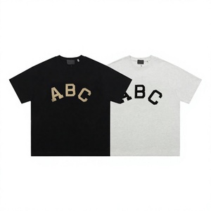 เสื้อยืดคลาสสิค Abc หมายเลข 7 แบบฟล็อก ทรงลำลองสไตล์ไฮสตรีท ผ้าฝ้ายแท้ถักน้ำหนัก 260 กรัม คอกลม พิมพ์ลายซิลิโคน สำหรับผู้ชาย - Product Image 4