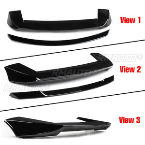 Glossy <b>Black</b>/Carbon Fiber Look Rear Trunk Spoiler Lip Extension+Rear Roof Spoiler Lip <b>Wing</b> for Jeep for Grand Cherokee 2013-2020 - Product Image 2