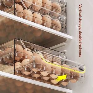 Многослойный прозрачный контейнер для яиц в виде выдвижного ящика, изготовленный методом литья под давлением, объемом 1-3 л, для хранения в холодильнике или на столешнице - Product Image 3