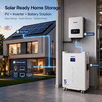 Batterie de stockage d'énergie domestique 5kWh, 51V 100Ah, haute efficacité, LFP, 512V 100Ah, prix de gros, 15 unités en connexion parallèle