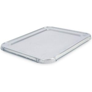 Tapa de aluminio de tamaño medio para bandejas de vapor profundas, 100/unidad, equipo de calentamiento y conservación - Product Image 2