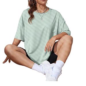 Prix de gros O-cou à manches courtes T-shirts pour femmes en coton pour le fournisseur de conception personnalisée des femmes du Bangladesh - Product Image 1