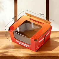 Boîte d'emballage personnalisée transparente pour petits fruits, boîte cadeau pour cerises, boîte d'emballage universelle en carton ondulé avec poignée