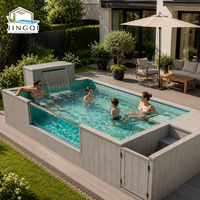 Piscine hors sol en fibre de verre, jacuzzi spa extérieur, structure lisse en FRP pour enfants, directement de l'usine.