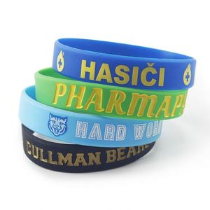 สายรัดข้อมือยางซิลิโคนแบบกำหนดเอง สายรัดข้อมือแบบนูนลาย  ของขวัญสำหรับเทศกาล ของที่ระลึกกีฬา สายรัดข้อมือซิลิโคน - Product Image 3