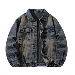 OEM Men's Custom Wholesale Premium Stylish Denim Jackets High Quality Thick Warm Casual Streetwear Casual Spring Turn Down Colar - Product Image 1