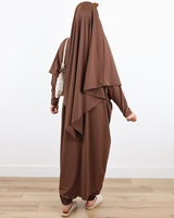 Burkini Khimar Grande Taille Personnalisé à Séchage Rapide pour Femmes Musulmanes, Protection UPF50+, Matière Polyester/Spandex pour l'Été