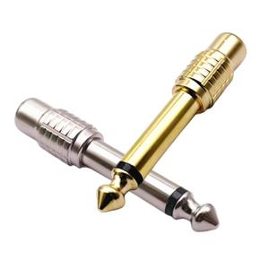 Adaptateur Audio 6.35mm vers RCA, prise en cuivre pour mixeur, amplificateur, guitare, piano, batterie électronique, carte son, haut-parleur - Product Image 2