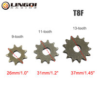 LINGQI 9 1 13 Dents T8F Chaîne Embrayage Boîte de Vitesse Pignon Avant pour Moteur 47cc 49cc Pocket Bike Mini Moto ATV Quad
