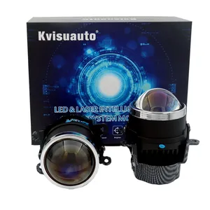 Cql kvisuauto f3 refletor duplo, com olhos diabo led bi, neblina, projetor azul para vesta polo rápida tiguan