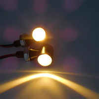 E24 Motorrad LED-Blinker 12V Schwarz/Silber/Carbon AL+PC Material Hinten/Links/Rechts Positionierung für Roller