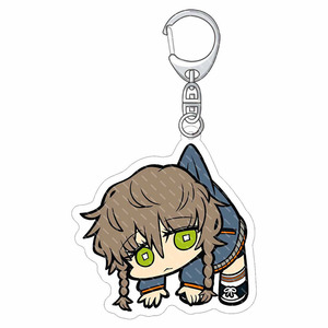 LLavero de plástico acrílico de Anime <span class=keywords><strong>Steins</strong></span> <span class=keywords><strong>Gate</strong></span> figura de dibujos animados Okabe Rintarou Makise Kurisu colgante llavero 6CM joyería impresa UV - Product Image 5