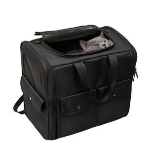 Large Breathable <b>Cat</b> <b>Backpack</b> - Durable Oxford Fabric Multi-Pocket Travel Carrier - Product Image 2