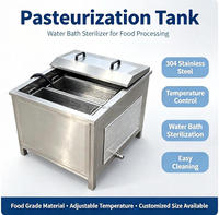Petite machine de pasteurisation en acier inoxydable pour bouteilles de lait, de vin, d'huile d'olive et de bouteilles en verre