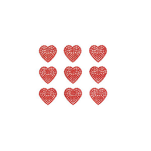 Adesivo ILAN con strass scintillanti a forma di cuore 32 cm rosso Pegatina Brillante - Product Image 1