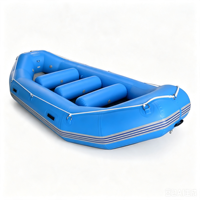 Bateau de rafting gonflable en PVC blanc de 13 pieds (1,8 mm) avec 4+3+1 compartiments, certifié CE, plancher auto-vidangeant, capacité 8 personnes