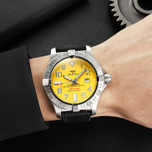OUPAI-reloj deportivo para hombre, con diseño de lobo marino, esfera amarilla, resistente al agua, automático, de lujo, grande, 46mm, novedad de <span class=keywords><strong>2022</strong></span> - Product Image 3
