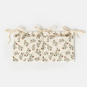 100% coton sac <span class=keywords><strong>de</strong></span> rangement pour couches bébé chevet sac <span class=keywords><strong>de</strong></span> rangement suspendu 2 poches <span class=keywords><strong>organisateur</strong></span> pour bébé berceaux et jouets - Product Image 2