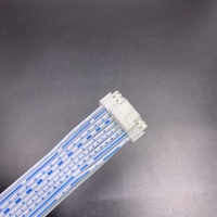Kabel Flat 18pin Pria Bx PHB-18Y Kustom untuk Perbaikan Papan Kontrol Elektronik (Biru/Putih)