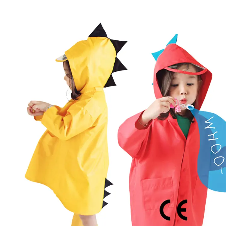 Kids Rain Jacket Kids Waterproof PU Rain Jacket For Kids Rain Coats With Fleece Lining