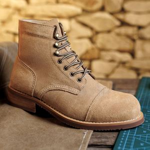 New Style Men's Leather Shoes with Breathable Outdoor <b>Boots</b> Autumn Men's Fashionable Handmade Men's Mountaineering <b>Boots</b> - Product Image 5