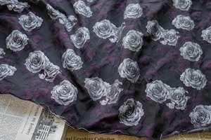 Penjualan terlaris grosir desain baru benang dicelup 3D pola bunga mawar kain tenun brokat jacquard untuk garmen dan gaun - Product Image 6