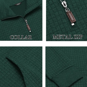 Sudadera de hombre con media cremallera y manga larga, estilo casual, con bolsillo, para otoño, con estampado personalizado y bordado - Product Image 5