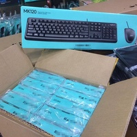Clavier filaire USB noir K120 MK120 pour PC de bureau, ordinateur portable, bureau, 104 touches, clavier pleine taille
