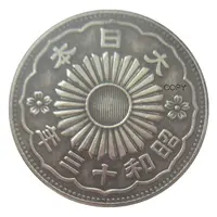 JP(92) Showa 13 Năm Sinh Sản Mạ Bạc Châu Á Nhật Bản-50 Sen Tùy Chỉnh Đồng Tiền Kim Loại