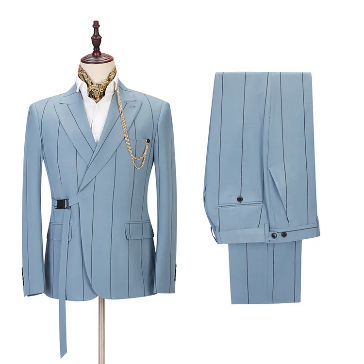 2020 फैशन पहने स्लिम फिट के लिए अनुरूप शादी सूट पुरुषों (जैकेट + पैंट)