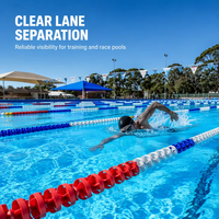 Corde de balisage de piscine de compétition 25m/50m en ABS/PP, options multicolores, certifiée CE, garantie 6 mois