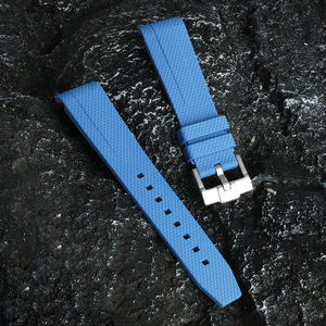 Correa de Reloj de Goma Tejida con Extremo Curvo Onthelevel, con Hebilla de Pin, Diseño Transpirable, Negra, para Relojes <span class=keywords><strong>Moonswatch</strong></span> de 20 mm - Product Image 1