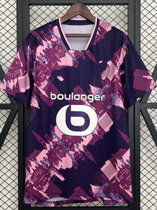 Maglia Rara Lille Ligue 1 25-26 Edizione Fan David Théguérou - Divisa da <span class=keywords><strong>Calcio</strong></span> Casa e Trasferta a Maniche Corte con Scollo a V e Motivo Geometrico - Product Image 3