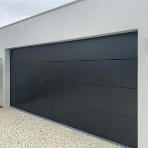 <span class=keywords><strong>Porte</strong></span> de <span class=keywords><strong>garage</strong></span> <span class=keywords><strong>sectionnelle</strong></span> pleine en aluminium noir moderne <span class=keywords><strong>motorisée</strong></span> australienne pour entrée - Product Image 1