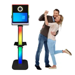 Flash Light Dslr Photo Booth Led Frame Camera And Printer Free Props 15.6 Inches Selfie Machine For Events