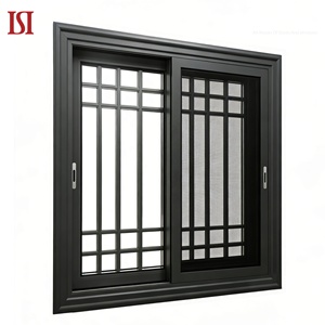 Fenêtres coulissantes en aluminium à <span class=keywords><strong>double</strong></span> <span class=keywords><strong>vitrage</strong></span>, design moderne personnalisé, pour hôtels et villas, ouverture horizontale avec moustiquaire intégrée - Product Image 1