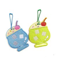 Pendentif porte-clés DIY, étiquette de bagage anti-perte, accessoire de sac style coréen Ins, broderie, plusieurs patchs en tissu vierges
